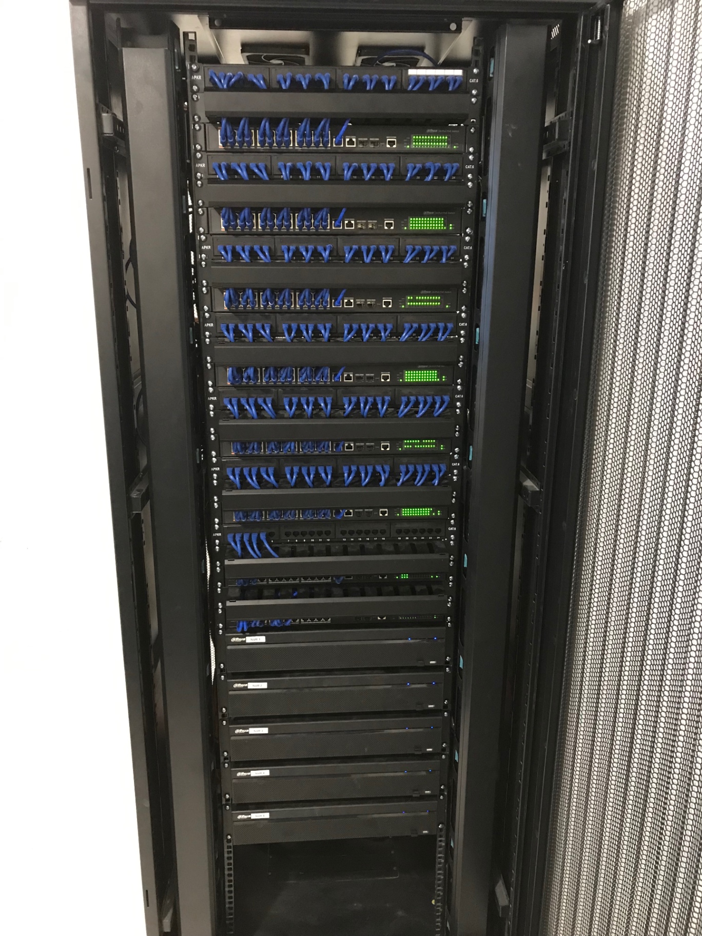 Structured Cabling & NVR Rack